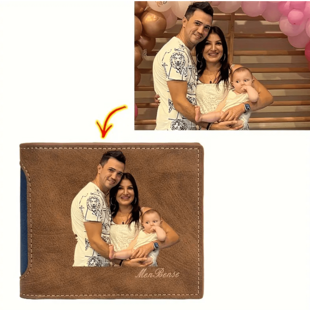 Leather Wallet with Photo