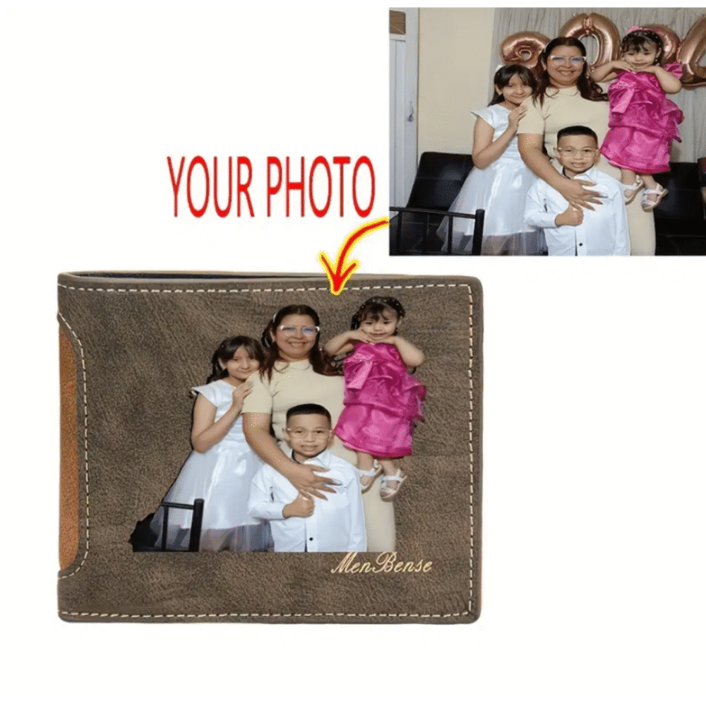 Leather Wallet with Photo