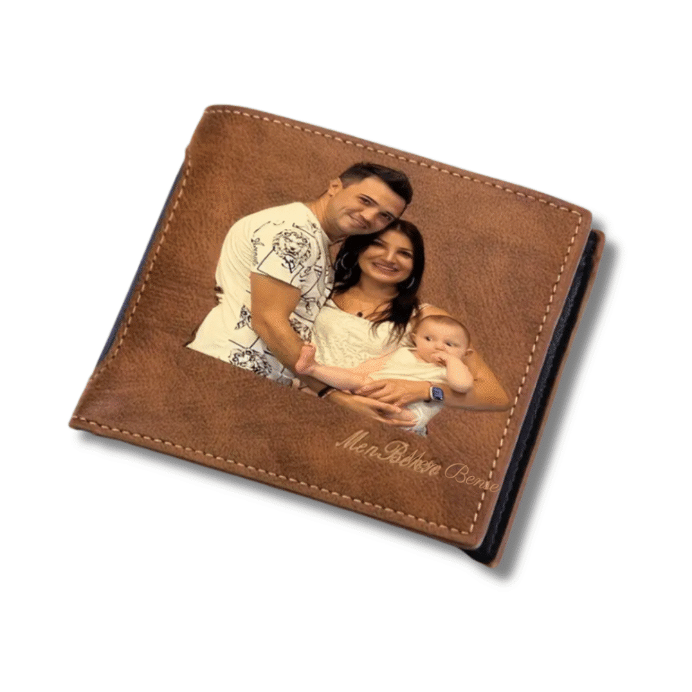 Leather Wallet with Photo