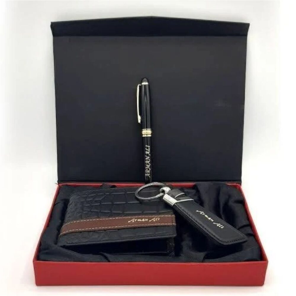 Engraved Leather Wallet