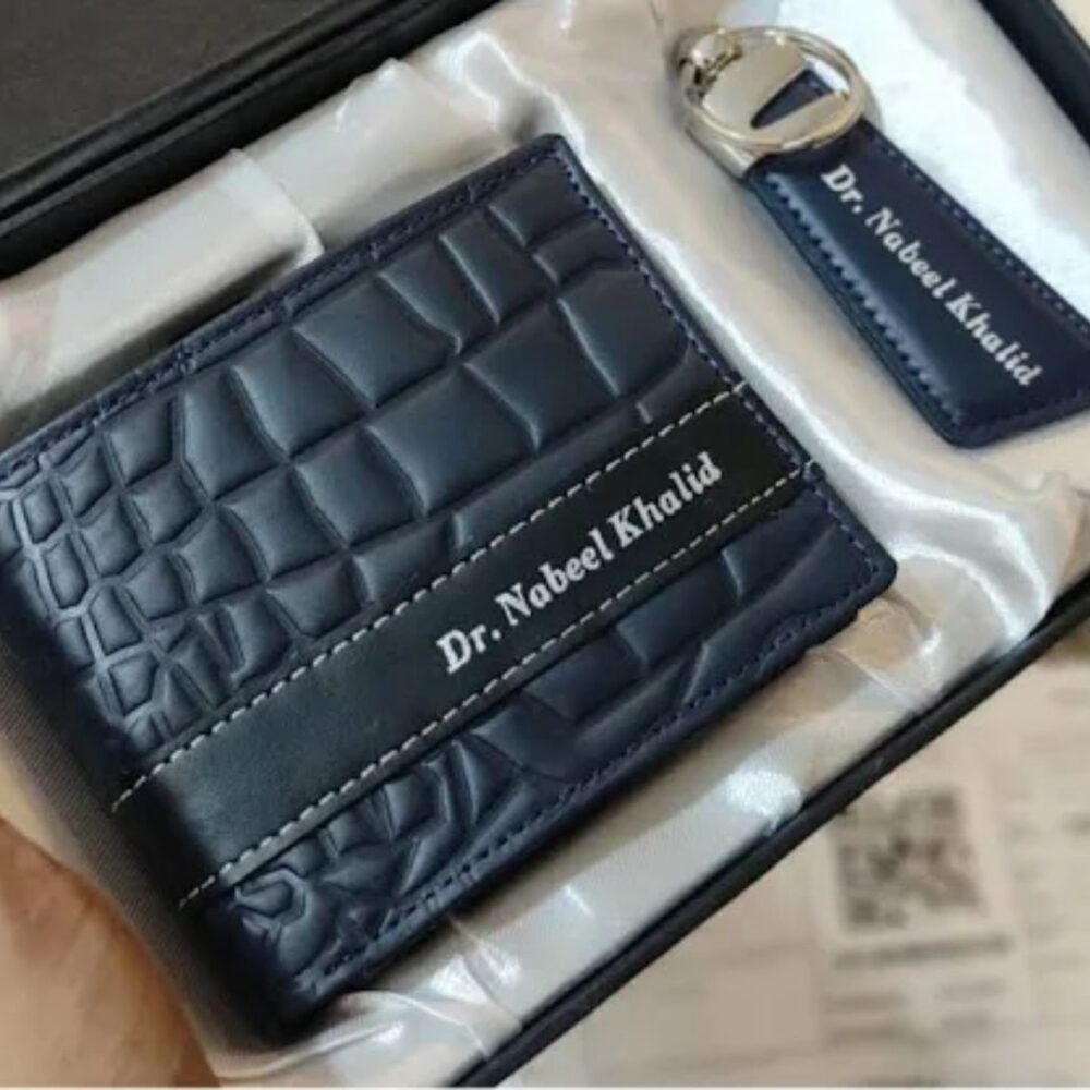 Engraved Leather Wallet