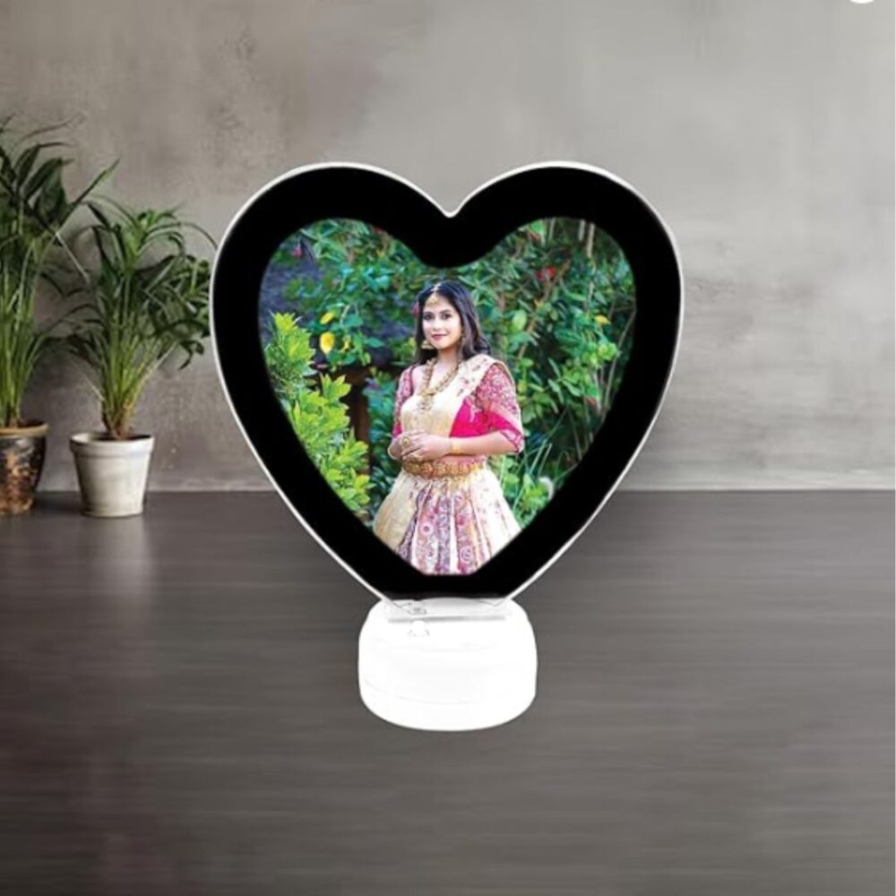 Customized Magic Mirror Lamp Heart Shape