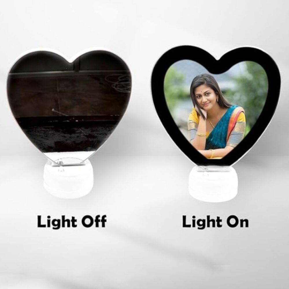Customized Magic Mirror Lamp Heart Shape